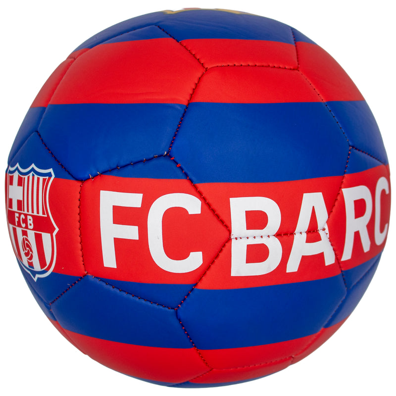 Officially Licensed FC Barcelona Soccer Ball Size 5, Stripes Style - 9041