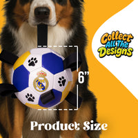 Real Madrid CF Dog Soccer Ball with Grab Tabs, Size 2, 6 inches - 1077