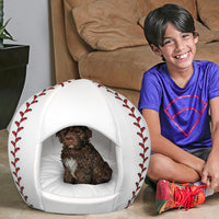 baseball - Igloo Pet Bed - Small