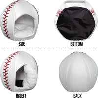 Baseball - Igloo Pet Bed - Medium