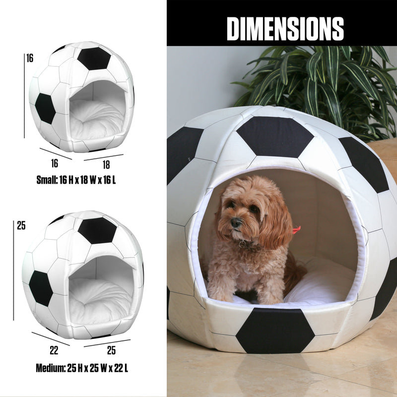 soccer - Igloo Pet Bed - Medium