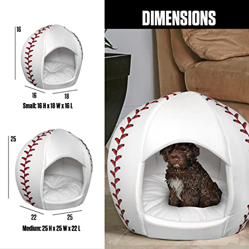 Baseball - Sport Ball Igloo Pet Bed - Small