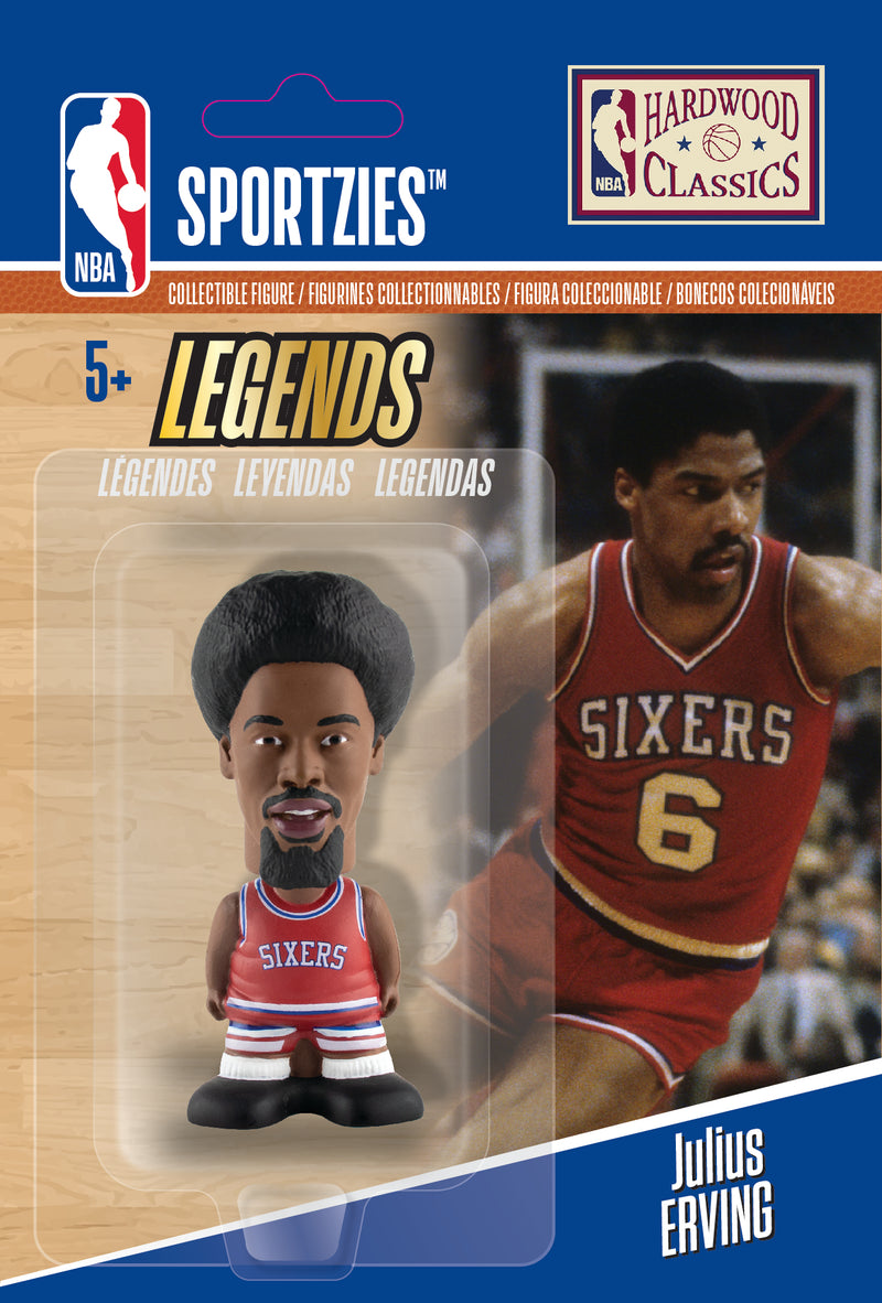 Julius Dr. J Erving Philadelphia 76ers Sportzies NBA Legends Collectible Figurine