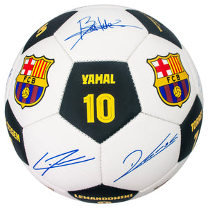 Officially Licensed FC Barcelona Soccer Ball Size 5, 2026 Team Signatures - 9760