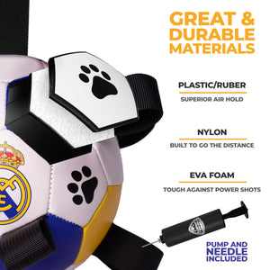Real Madrid CF Dog Soccer Ball with Grab Tabs, Size 2, 6 inches - 1077