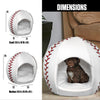 baseball - Igloo Pet Bed - Small