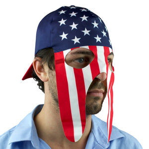 USA Fan Mask and Hat Combo for Parties or Sporting Events